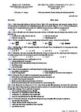 Đề kiểm tra chất lượng học kỳ II môn Vật lý Lớp 11 - Mã đề 105 - Năm học 2018-2019 - Trường THPT Lê Quý Đôn
